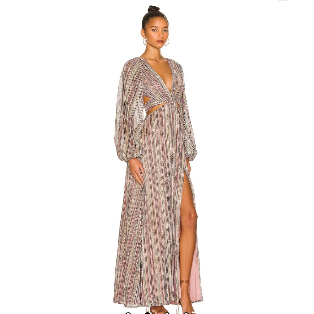 x REVOLVE Jerri Maxi Dress in Metallic Multi House of Harlow 1960 Size S